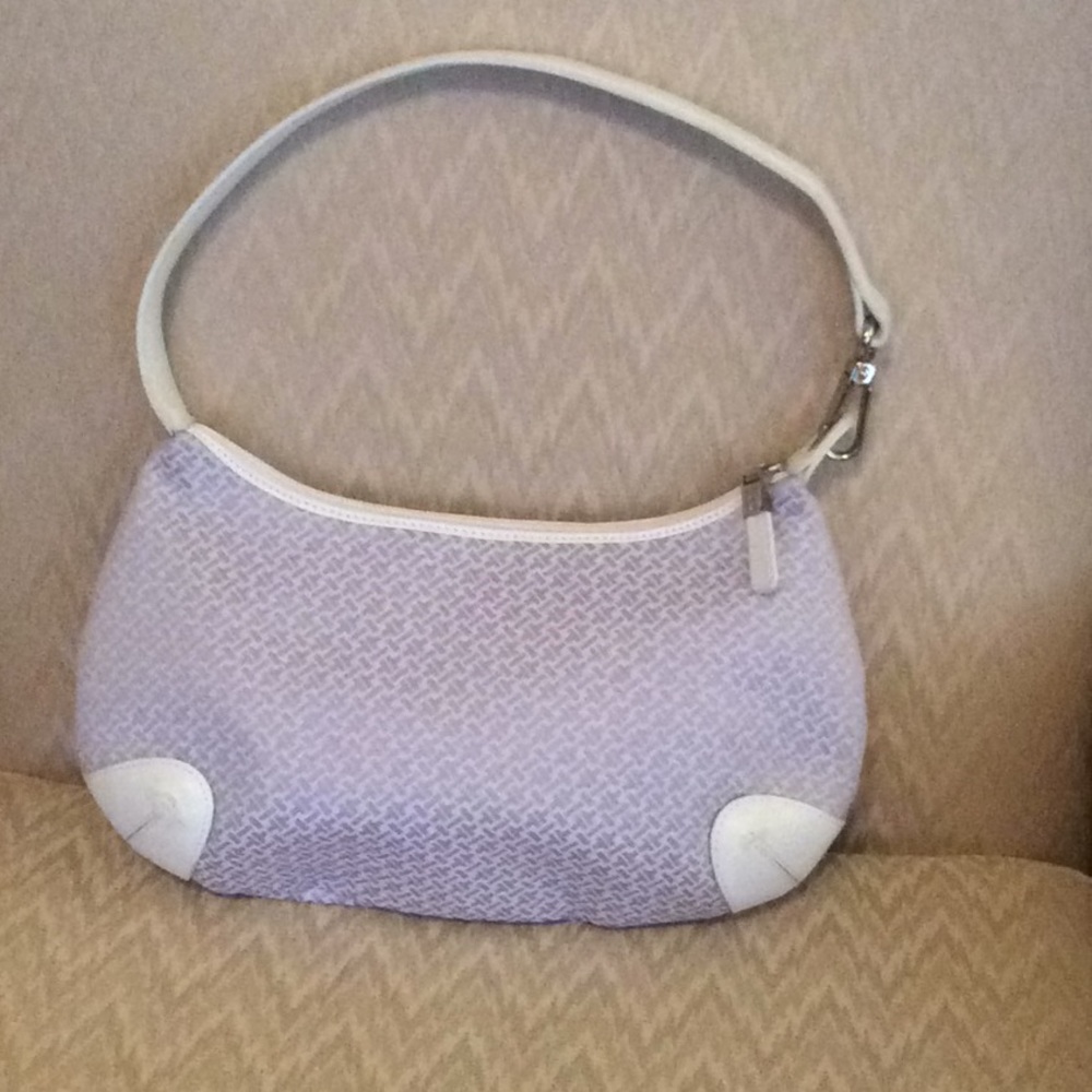Talbot’s lavender and white bag